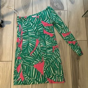 Lily Pulitzer one shoulder cotton dress size M